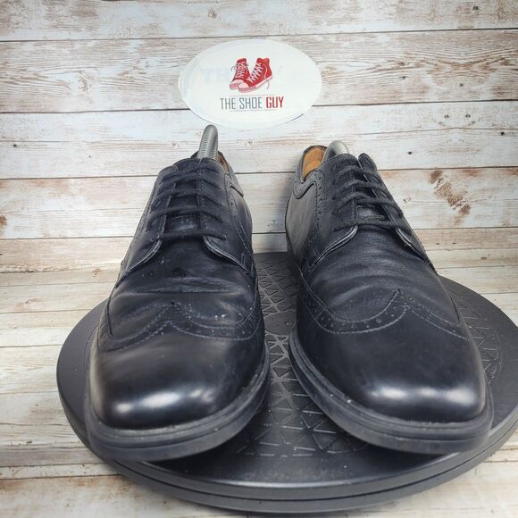Clarks Tilden Wing Oxford Shoes Men\'s Size 10.5 Black Leather Comfort Lace Up main image 13